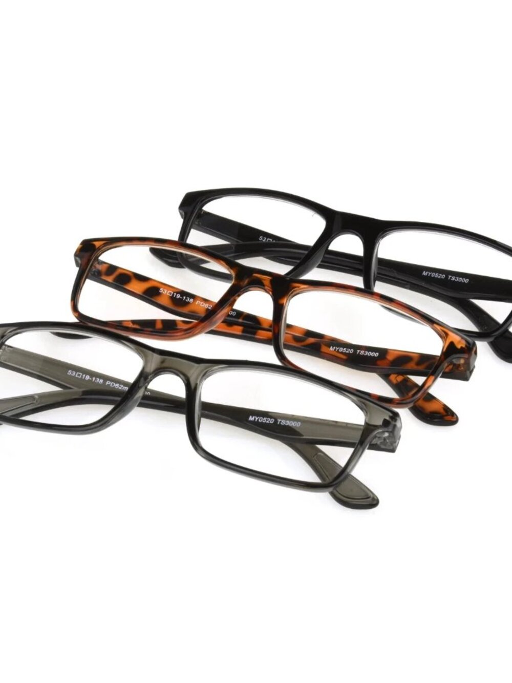 X3 Foster Grant TS3000 Rectangle Full Rim Assorted Reading Glasses +1.00